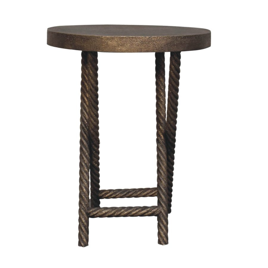 Metallic Rope Side Table Console table CasaFenix