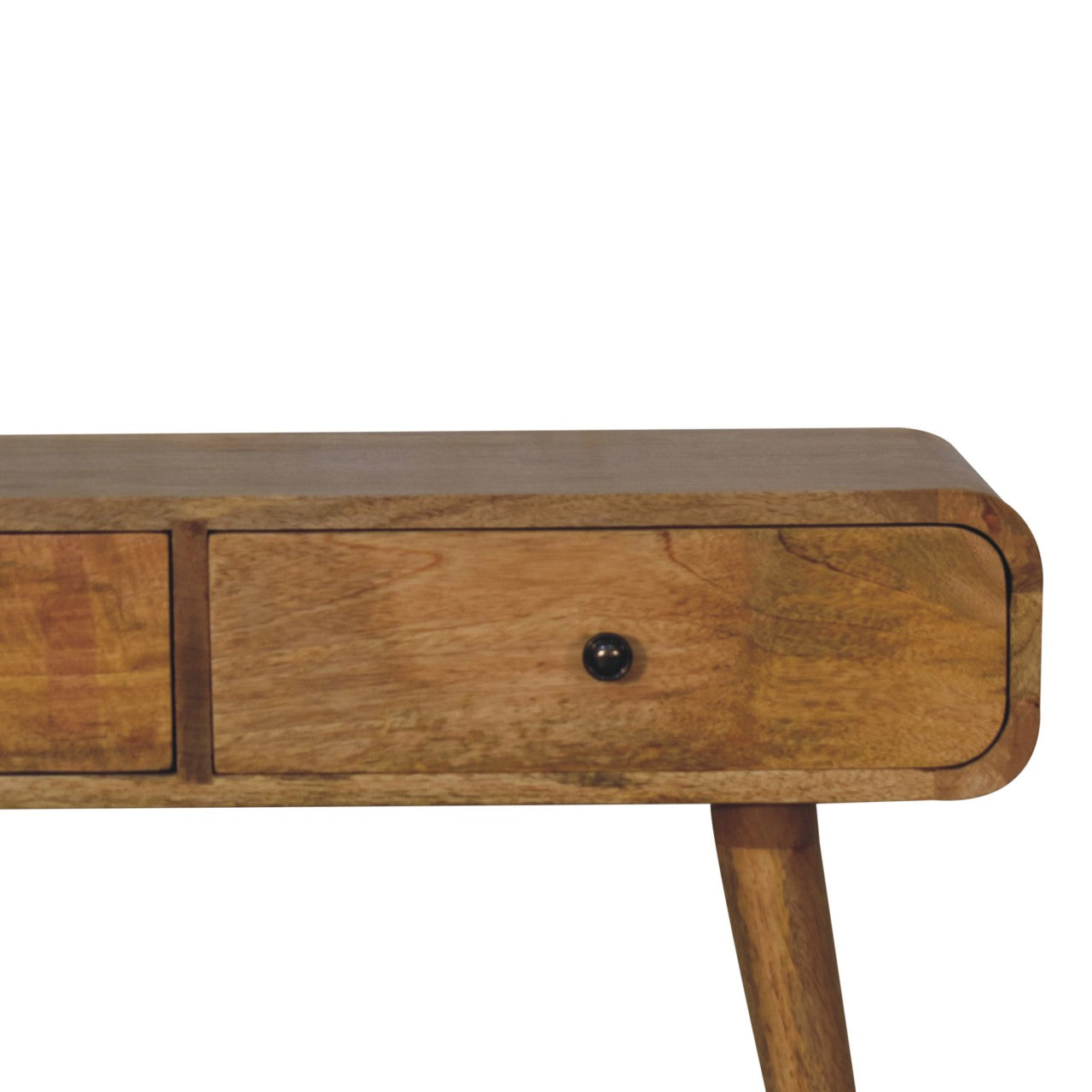 Oak-ish Curved Hallway Table Console table CasaFenix