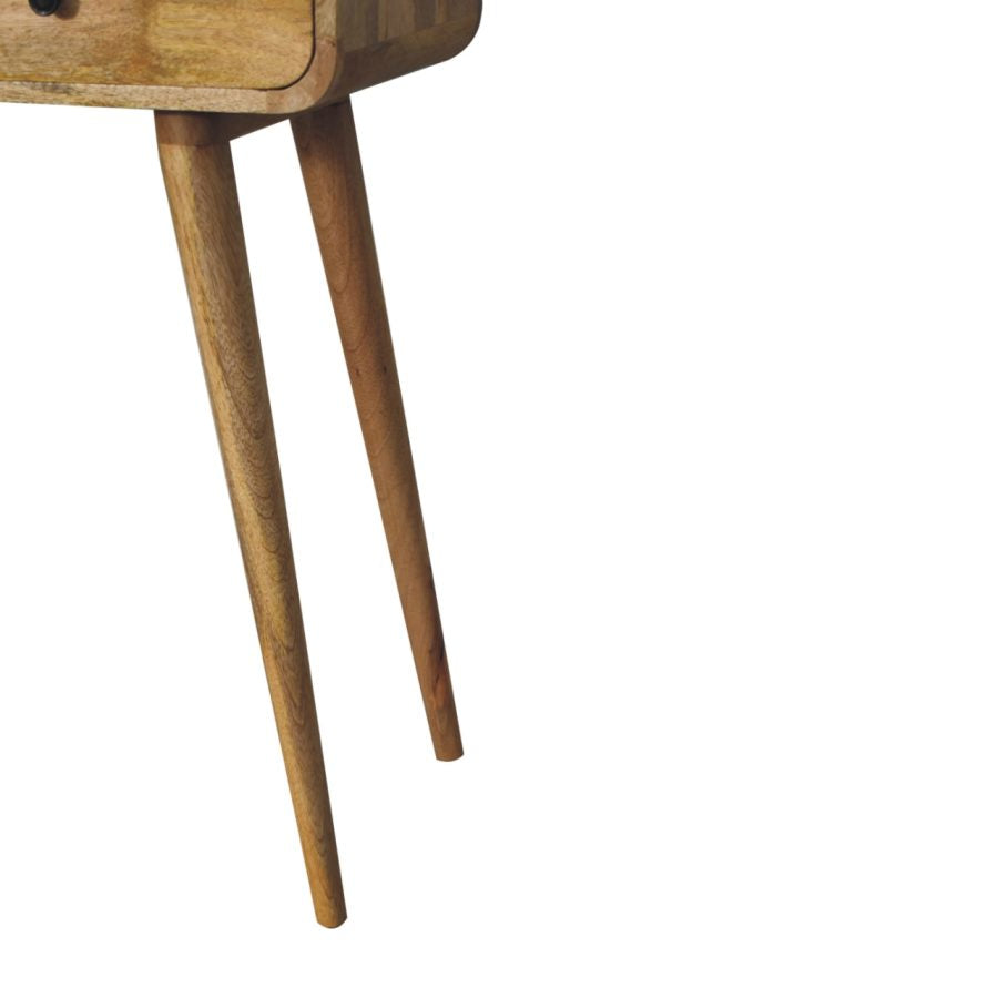 Oak-ish Curved Hallway Table Console table CasaFenix