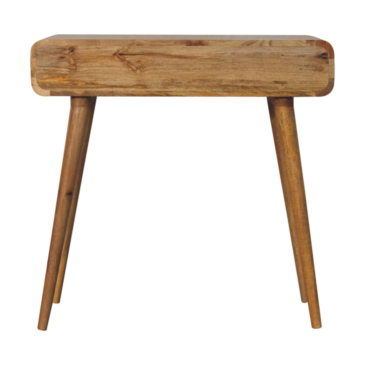 Oak-ish Curved Hallway Table Console table CasaFenix