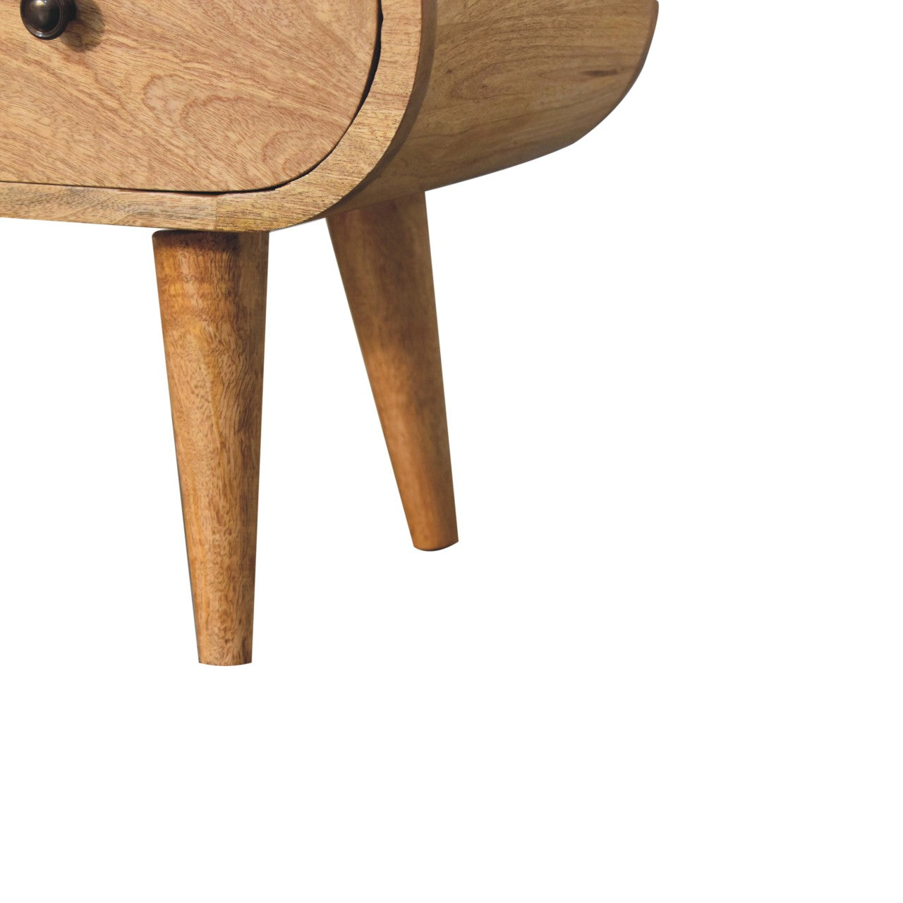 Oak-ish Circular TV Unit Entertainment Centers & TV Stands CasaFenix