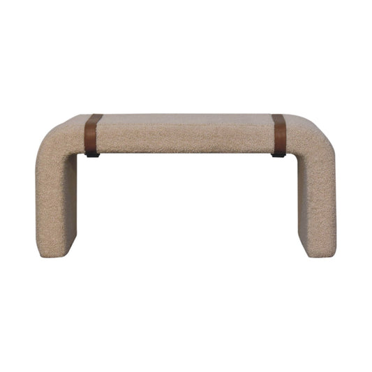 Boucle Leather Strap Bench Benches CasaFenix