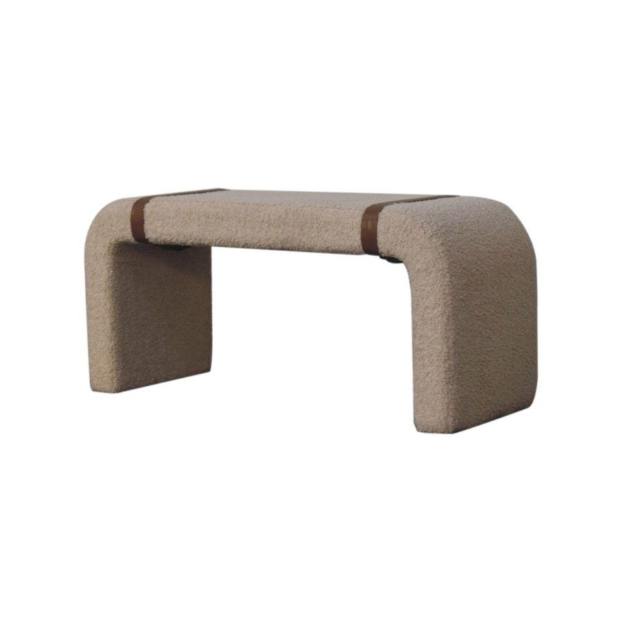 Boucle Leather Strap Bench Benches CasaFenix
