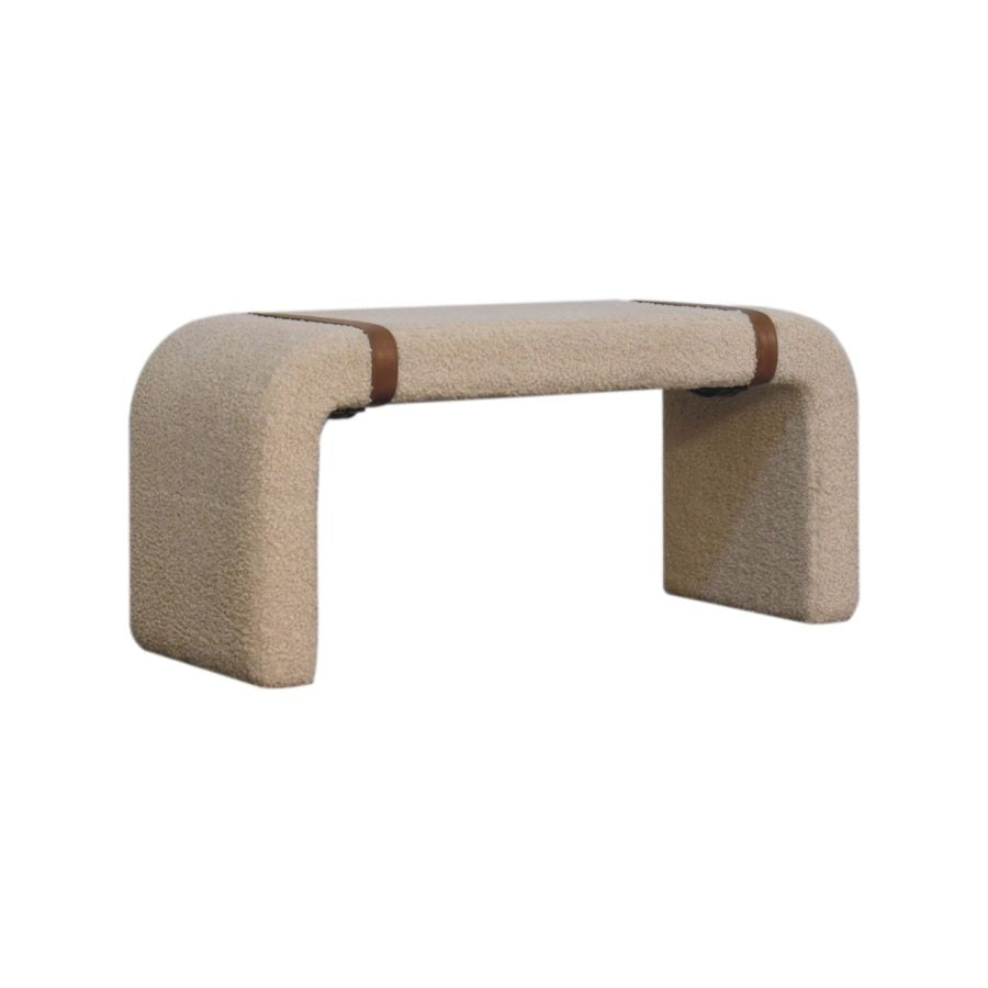 Boucle Leather Strap Bench Benches CasaFenix