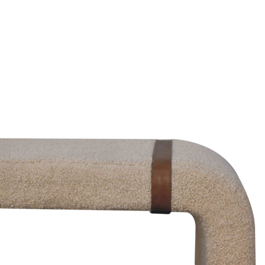 Boucle Leather Strap Bench Benches CasaFenix