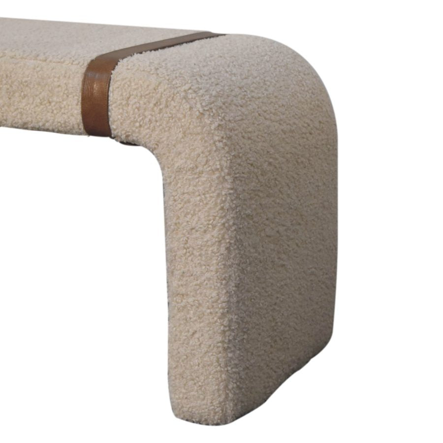 Boucle Leather Strap Bench Benches CasaFenix