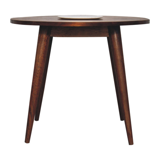 Chestnut Round Nordic End / Dining Table Console table CasaFenix