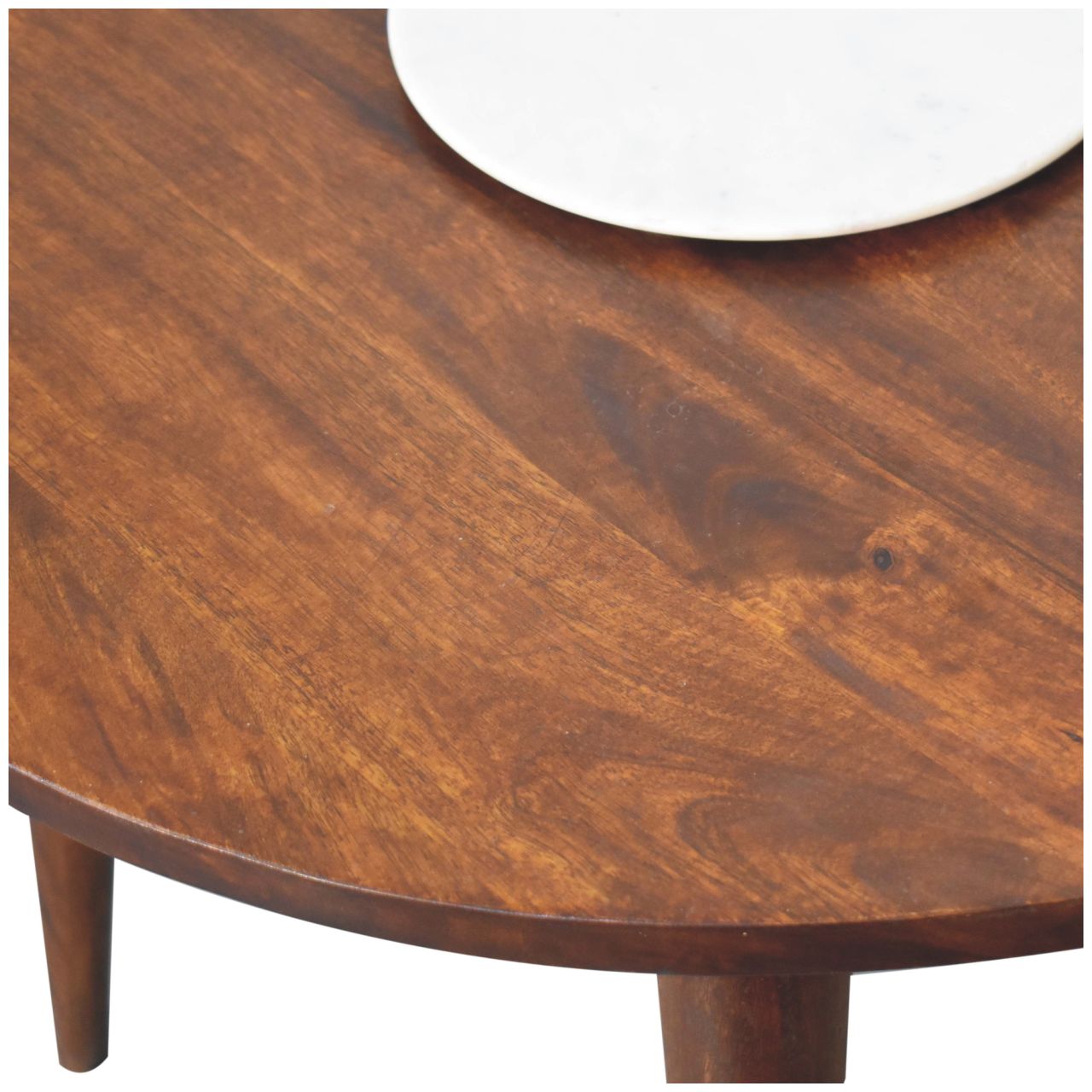 Chestnut Round Nordic End / Dining Table Console table CasaFenix