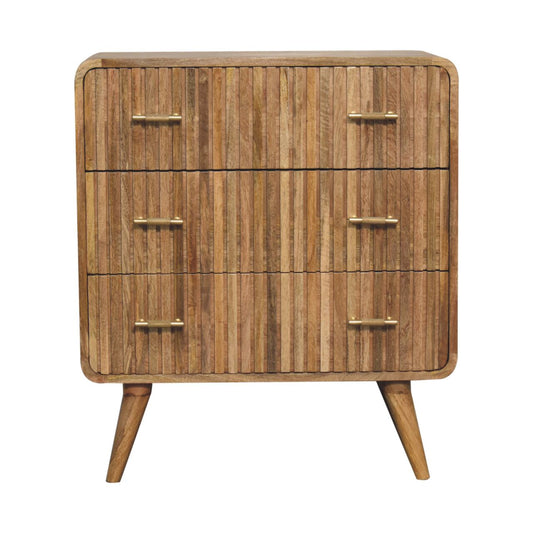 T-bar Ridged Chest 79cm High Chest of drawers CasaFenix