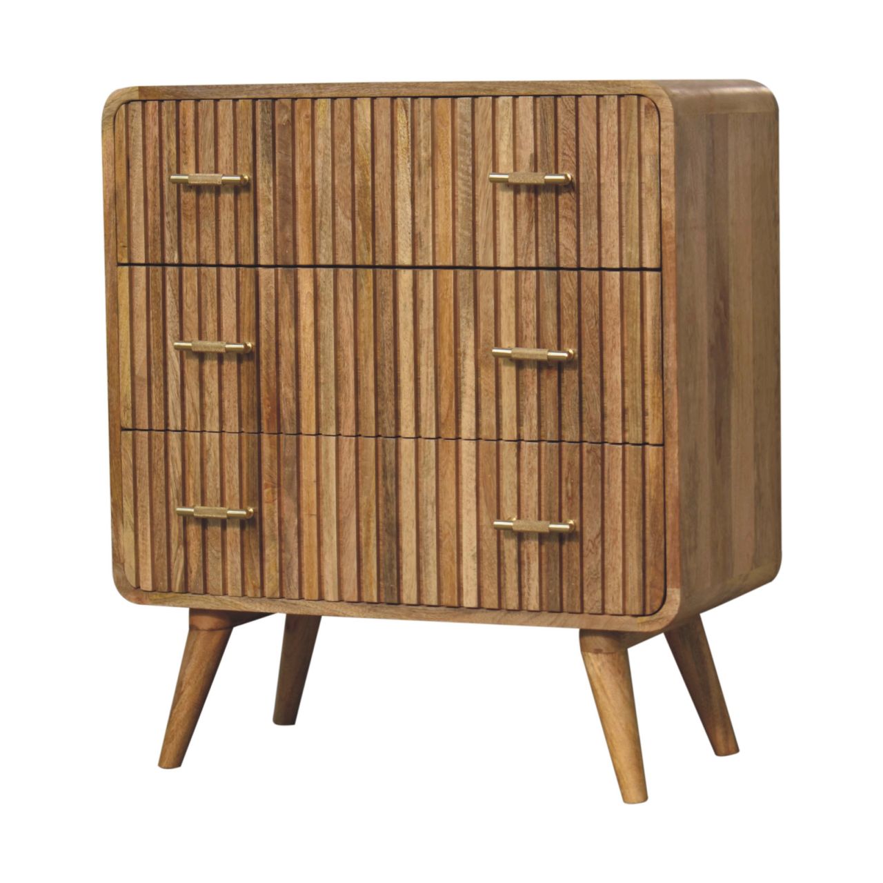 T-bar Ridged Chest 79cm High Chest of drawers CasaFenix