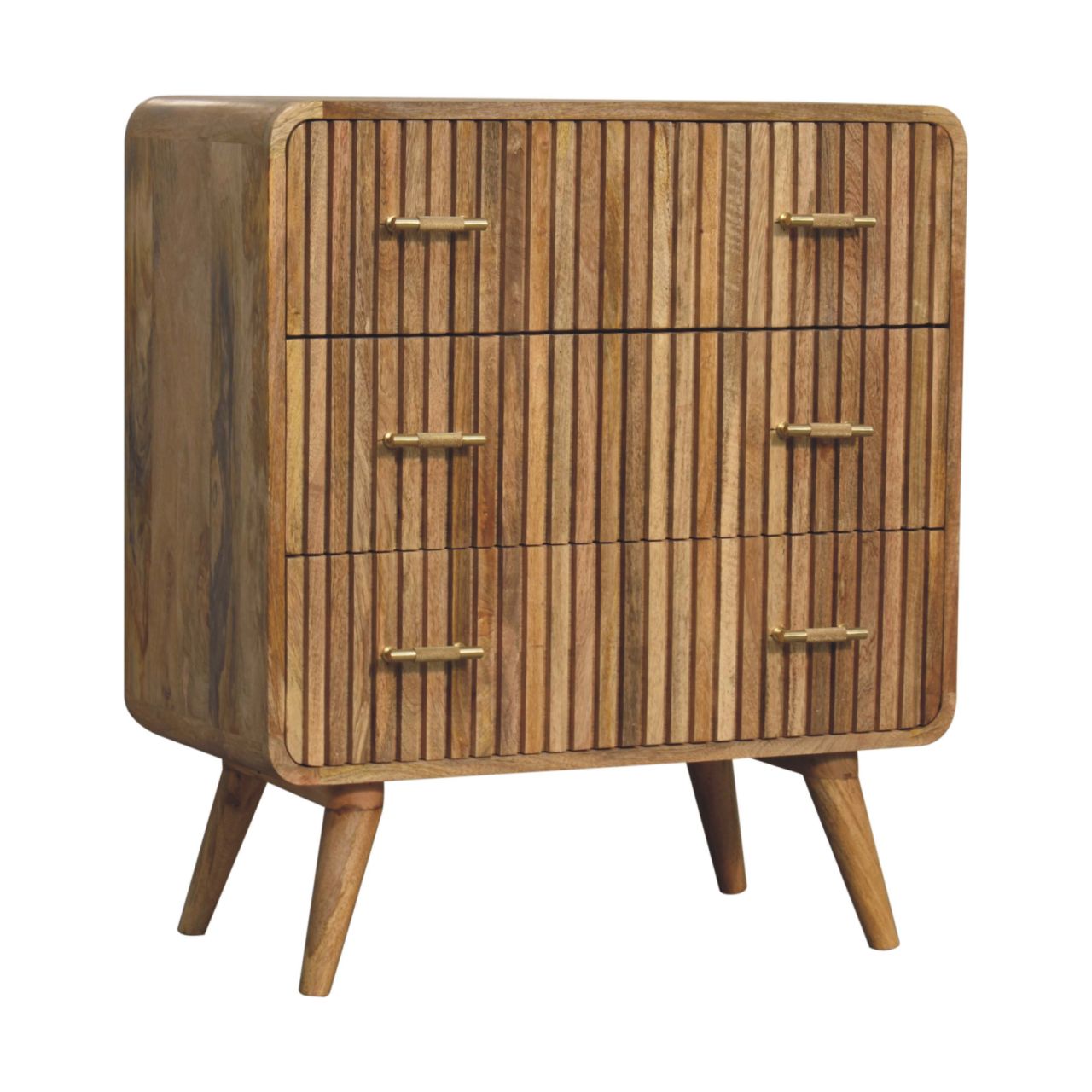T-bar Ridged Chest 79cm High Chest of drawers CasaFenix