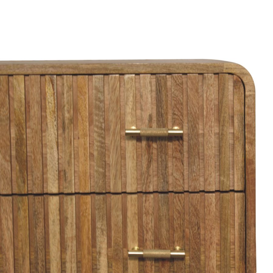 T-bar Ridged Chest 79cm High Chest of drawers CasaFenix