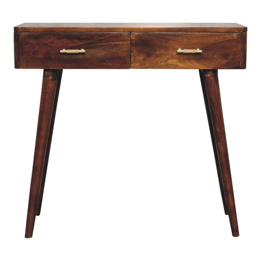 Chestnut T-Bar Console Table Console table CasaFenix
