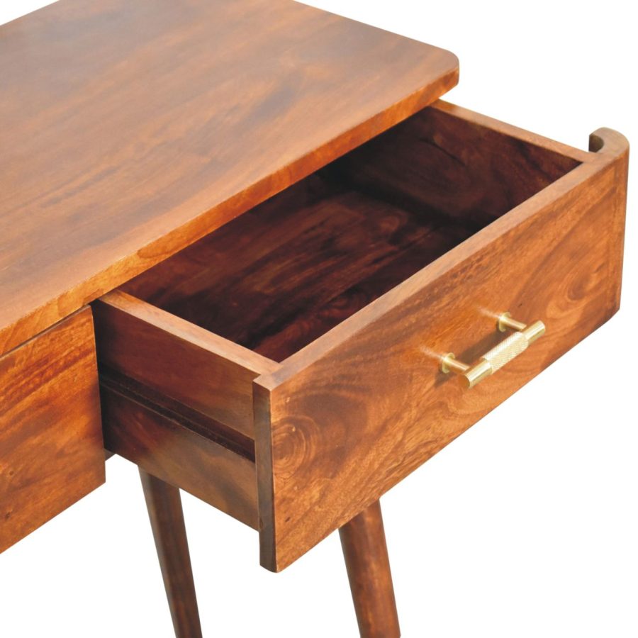 Chestnut T-Bar Console Table Console table CasaFenix
