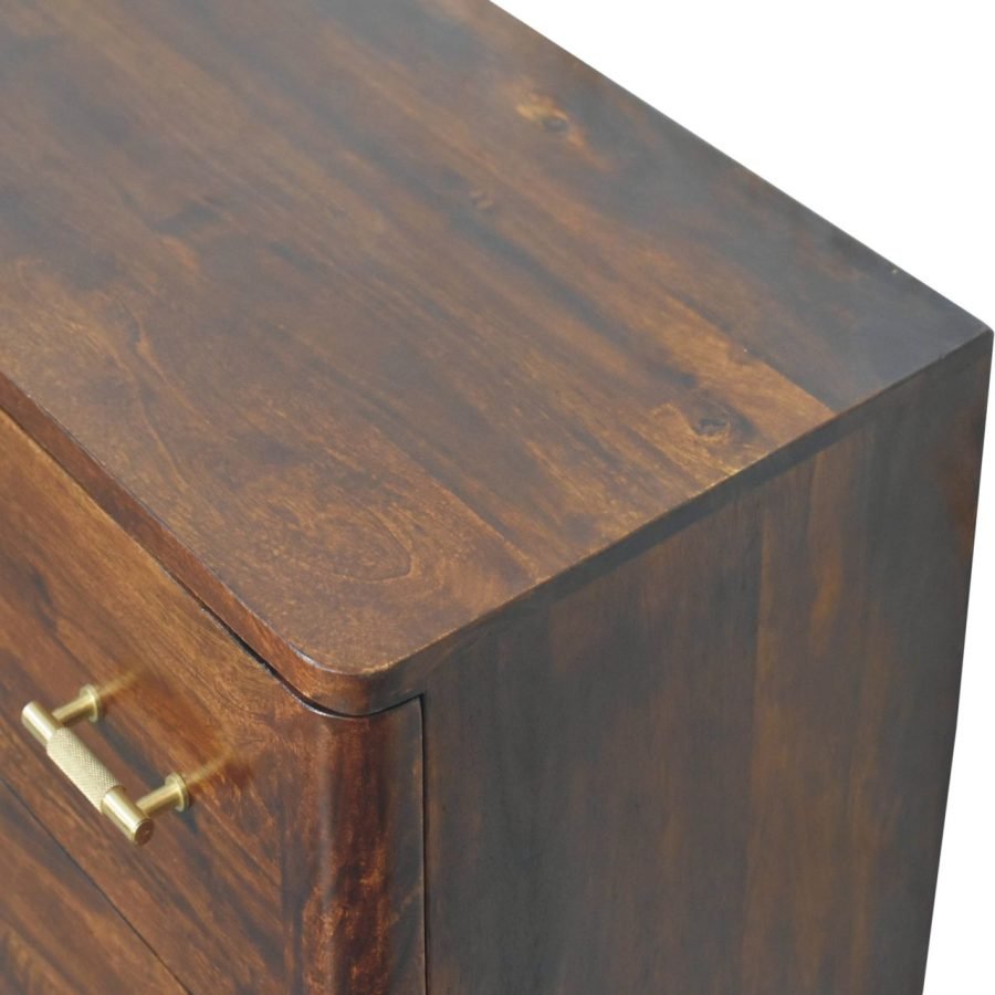 Chestnut T-Bar 3 Drawer Chest Chest of drawers CasaFenix