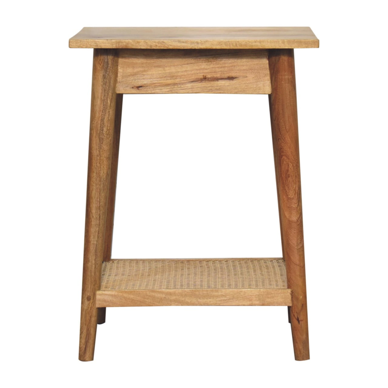 Woven Solid Wood End Table Tables CasaFenix