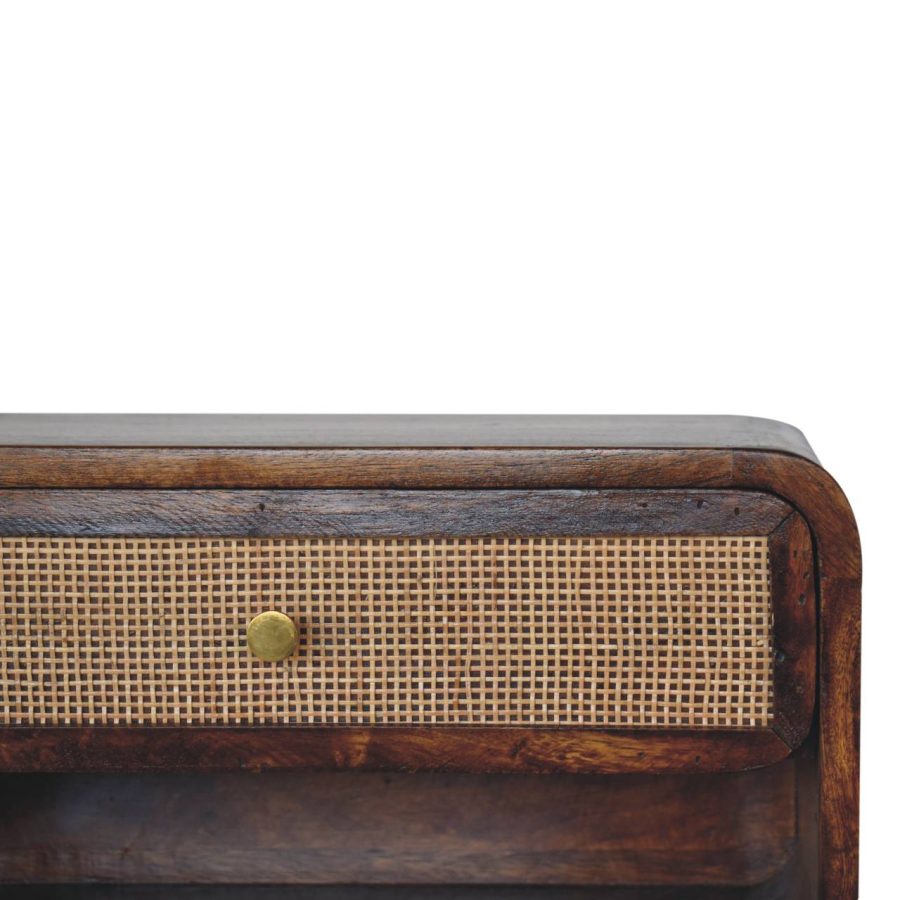 Chestnut Wall Mounted Open Woven Bedside Bedside table / chest CasaFenix