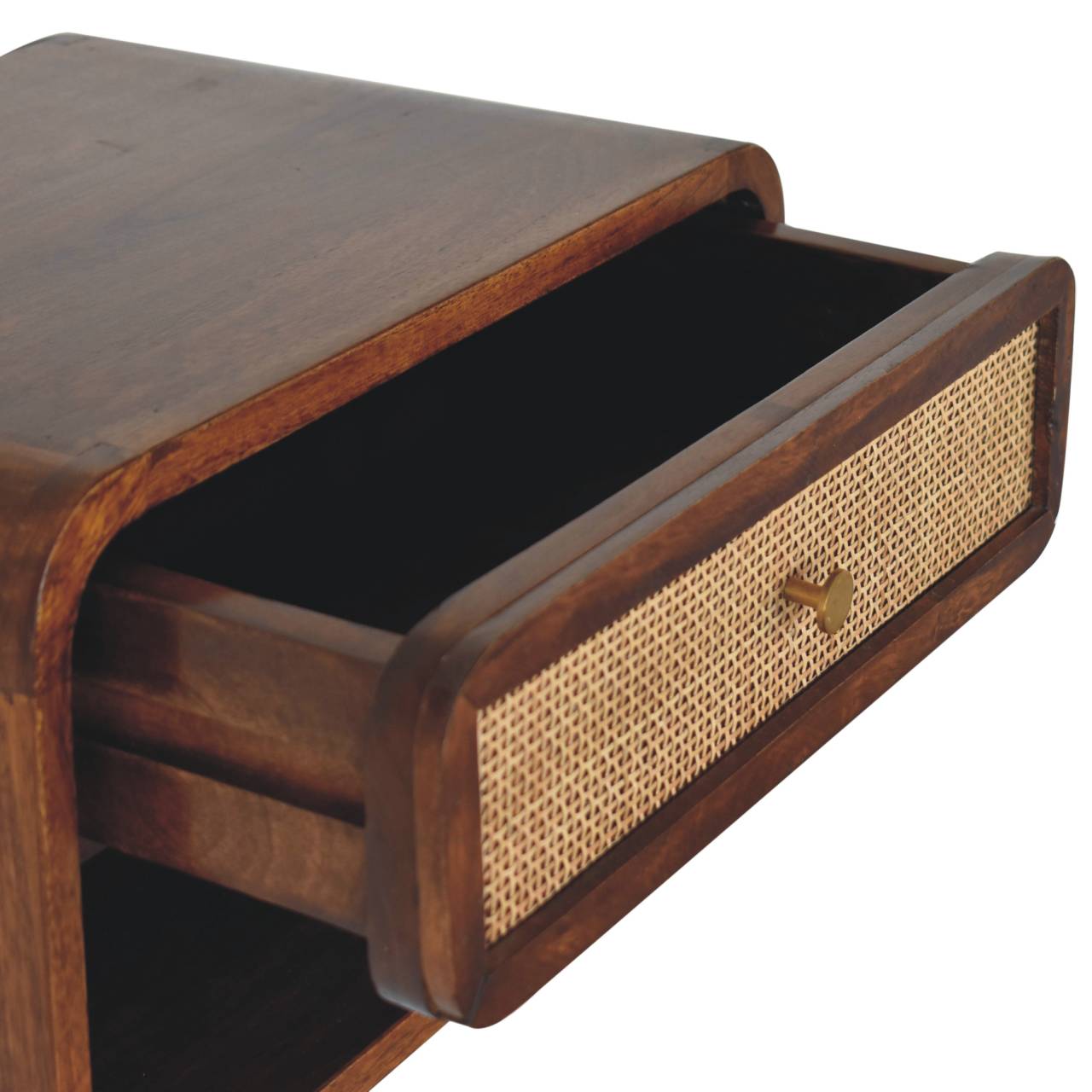 Chestnut Wall Mounted Open Woven Bedside Bedside table / chest CasaFenix