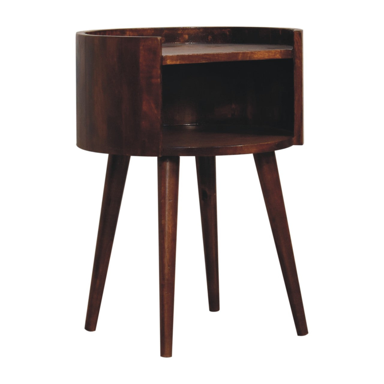 Chestnut Round Open Slot Bedside Bedside table / chest CasaFenix