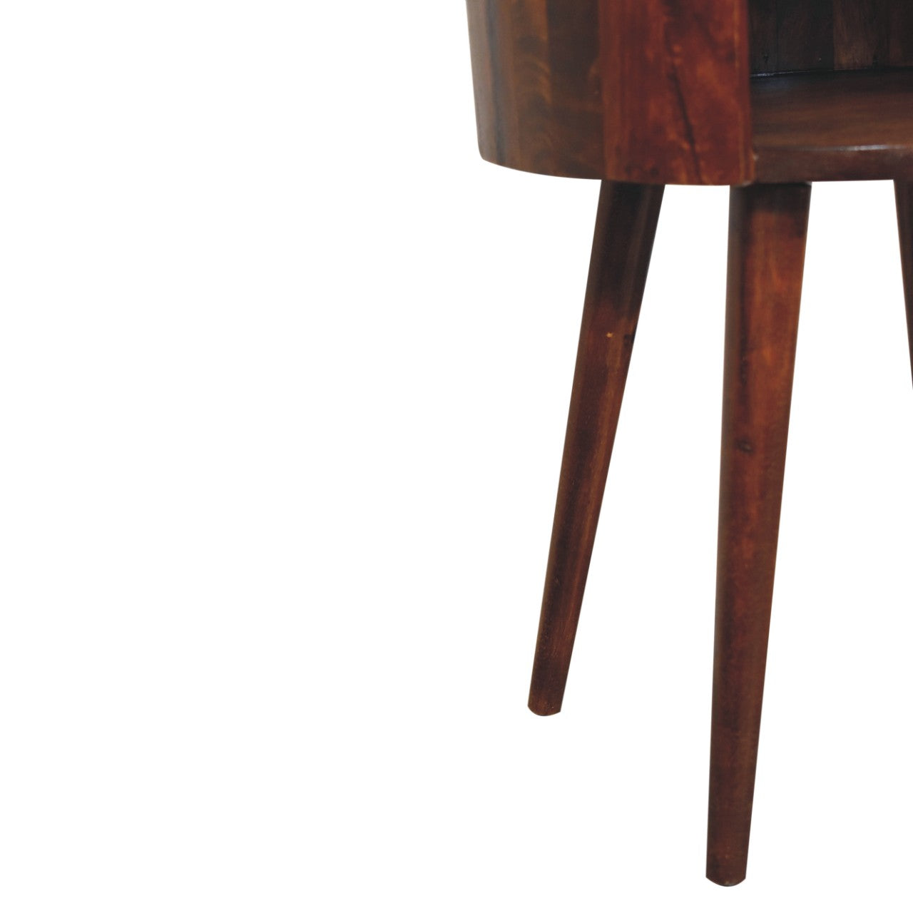 Chestnut Round Open Slot Bedside Bedside table / chest CasaFenix