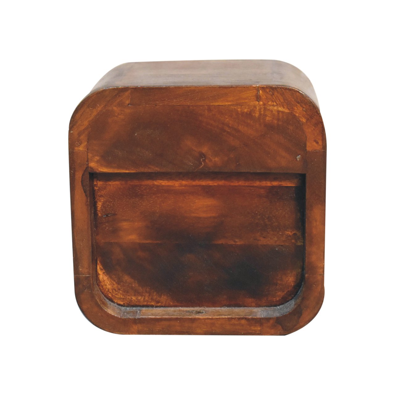 Extra Mini Curved Chestnut Bedside with Open Slot Bedside table / chest CasaFenix