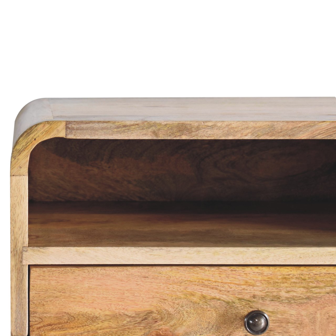 Large Oak-ish Curve Upper Slot Floating Bedside Bedside table / chest CasaFenix
