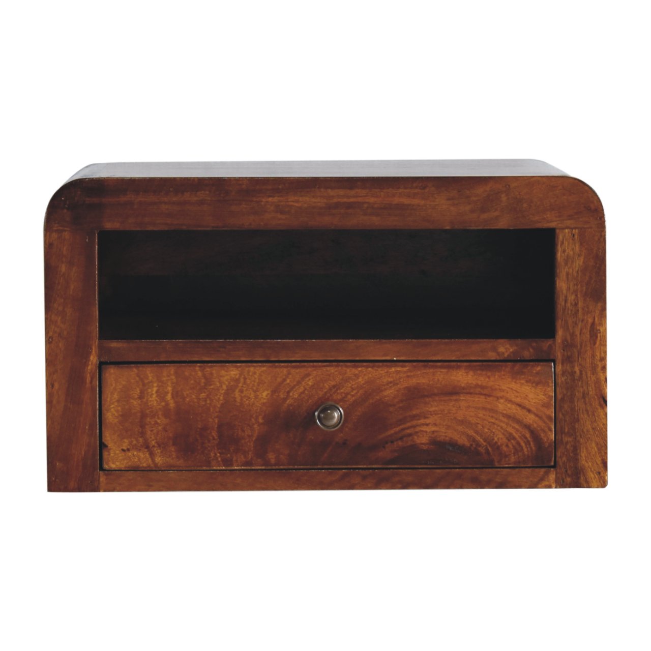 Chunky Chestnut 1 Drawer Wall Mounted Nightstand Bedside table / chest CasaFenix