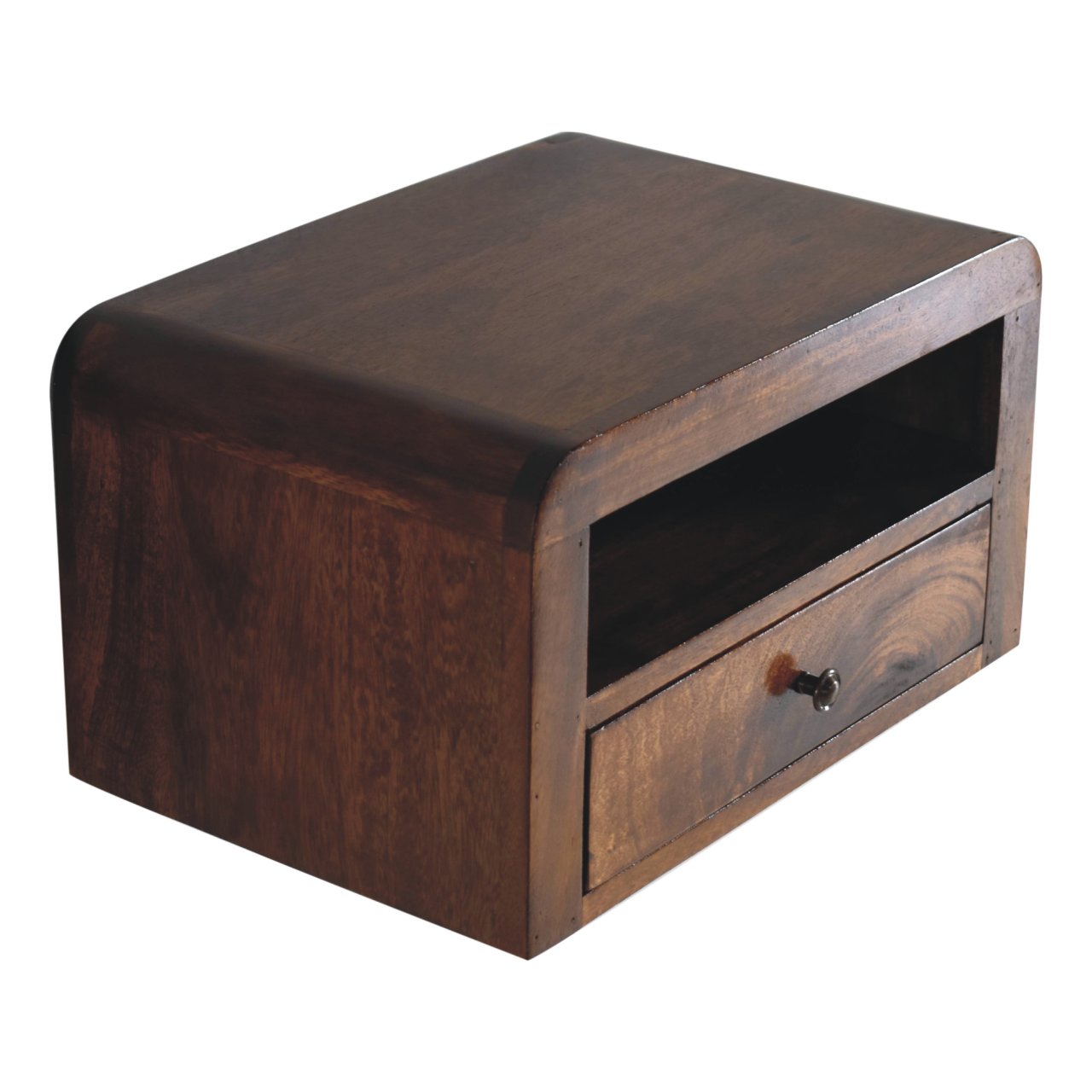 Chunky Chestnut 1 Drawer Wall Mounted Nightstand Bedside table / chest CasaFenix