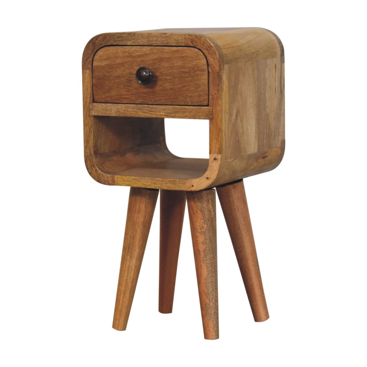 Extra Mini Oak-ish Curve Lower Bedside Bedside table / chest CasaFenix