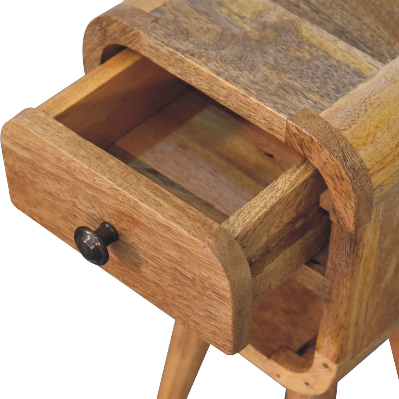 Extra Mini Oak-ish Curve Lower Bedside Bedside table / chest CasaFenix