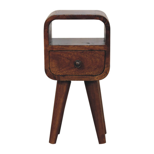 Extra Mini Chestnut Curve Open Slot Bedside Bedside table / chest CasaFenix