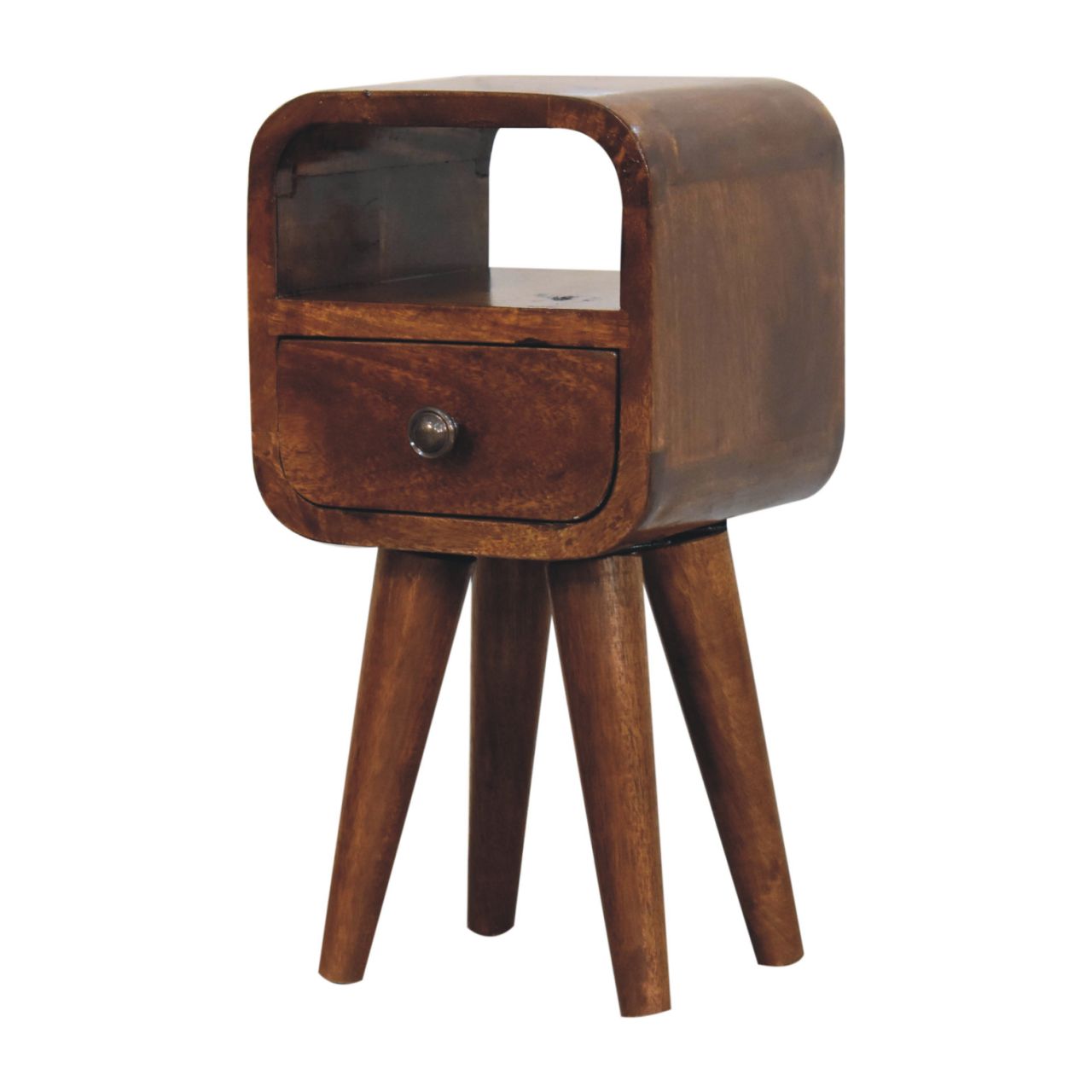 Extra Mini Chestnut Curve Open Slot Bedside Bedside table / chest CasaFenix
