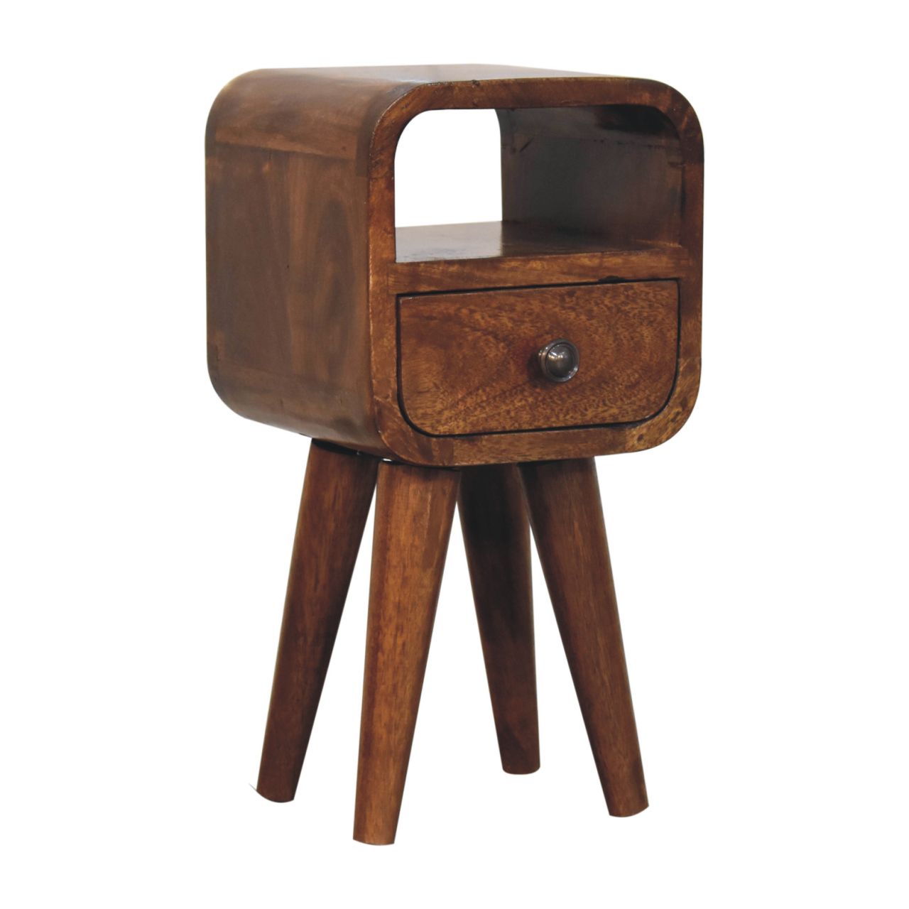 Extra Mini Chestnut Curve Open Slot Bedside Bedside table / chest CasaFenix
