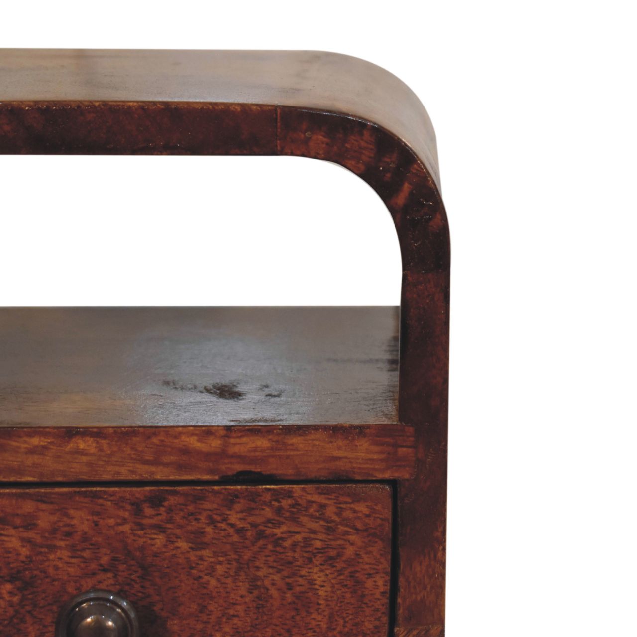 Extra Mini Chestnut Curve Open Slot Bedside Bedside table / chest CasaFenix