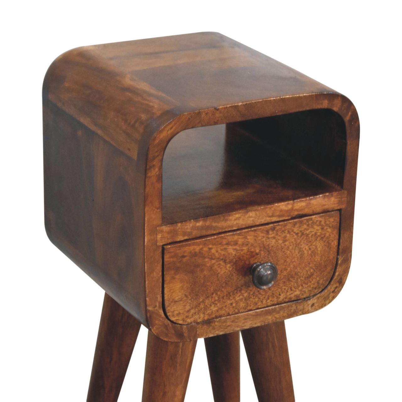 Extra Mini Chestnut Curve Open Slot Bedside Bedside table / chest CasaFenix