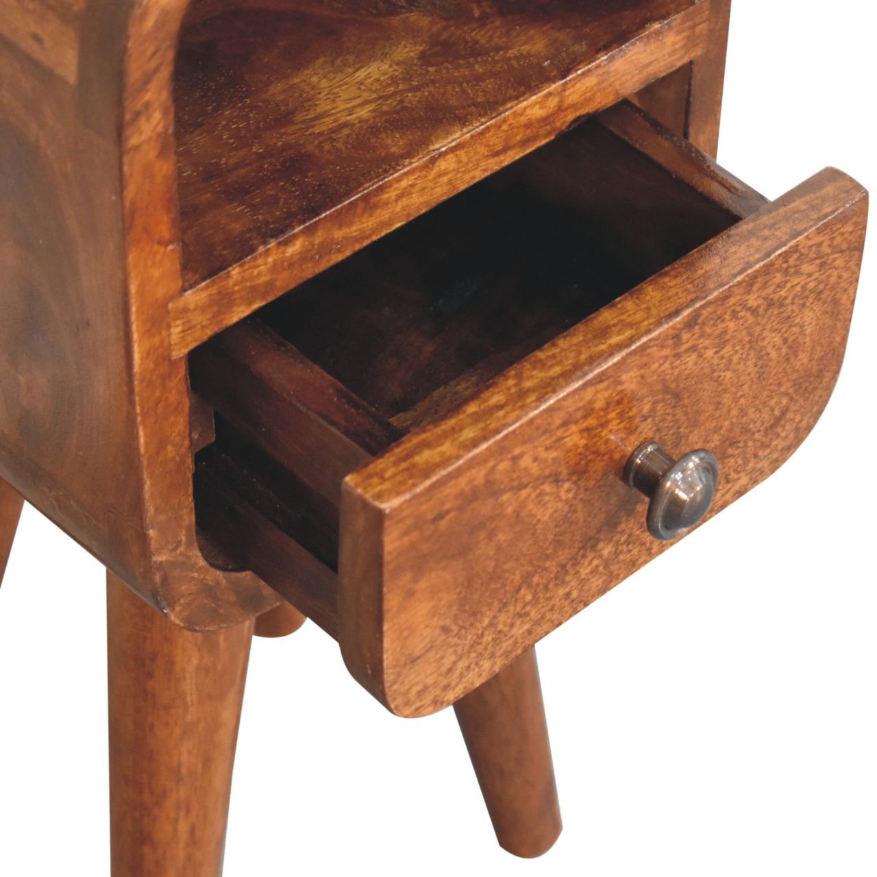 Extra Mini Chestnut Curve Open Slot Bedside Bedside table / chest CasaFenix