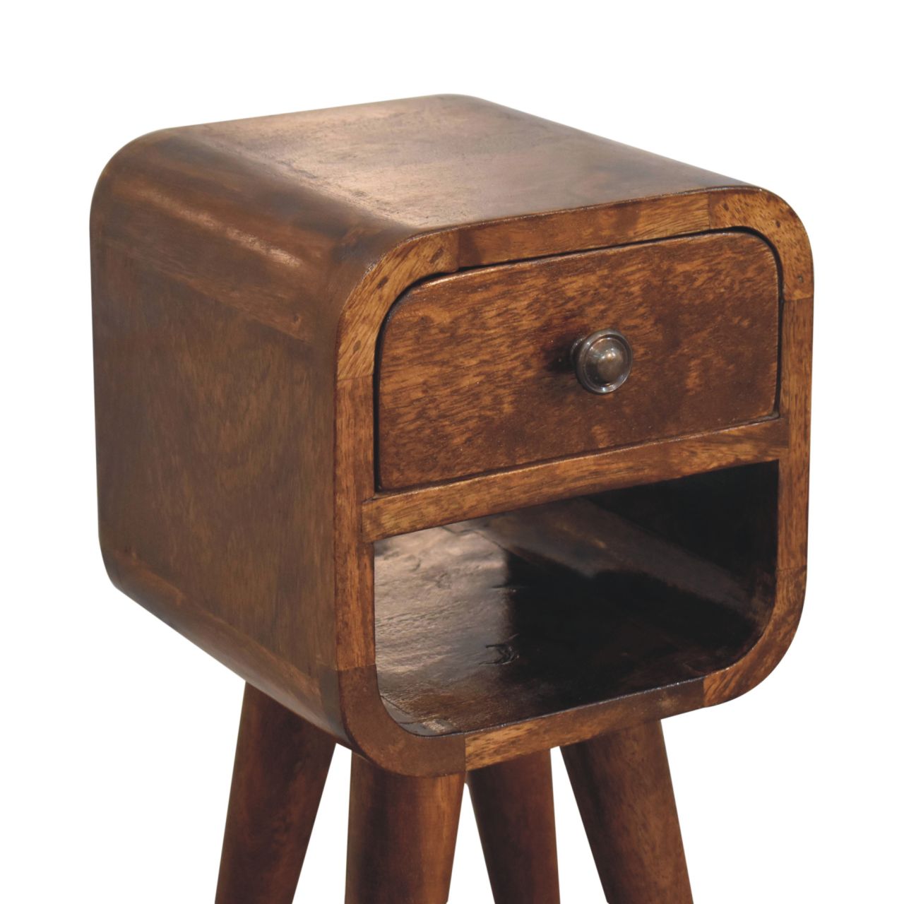 Extra Mini Chestnut Curve Lower Bedside Bedside table / chest CasaFenix