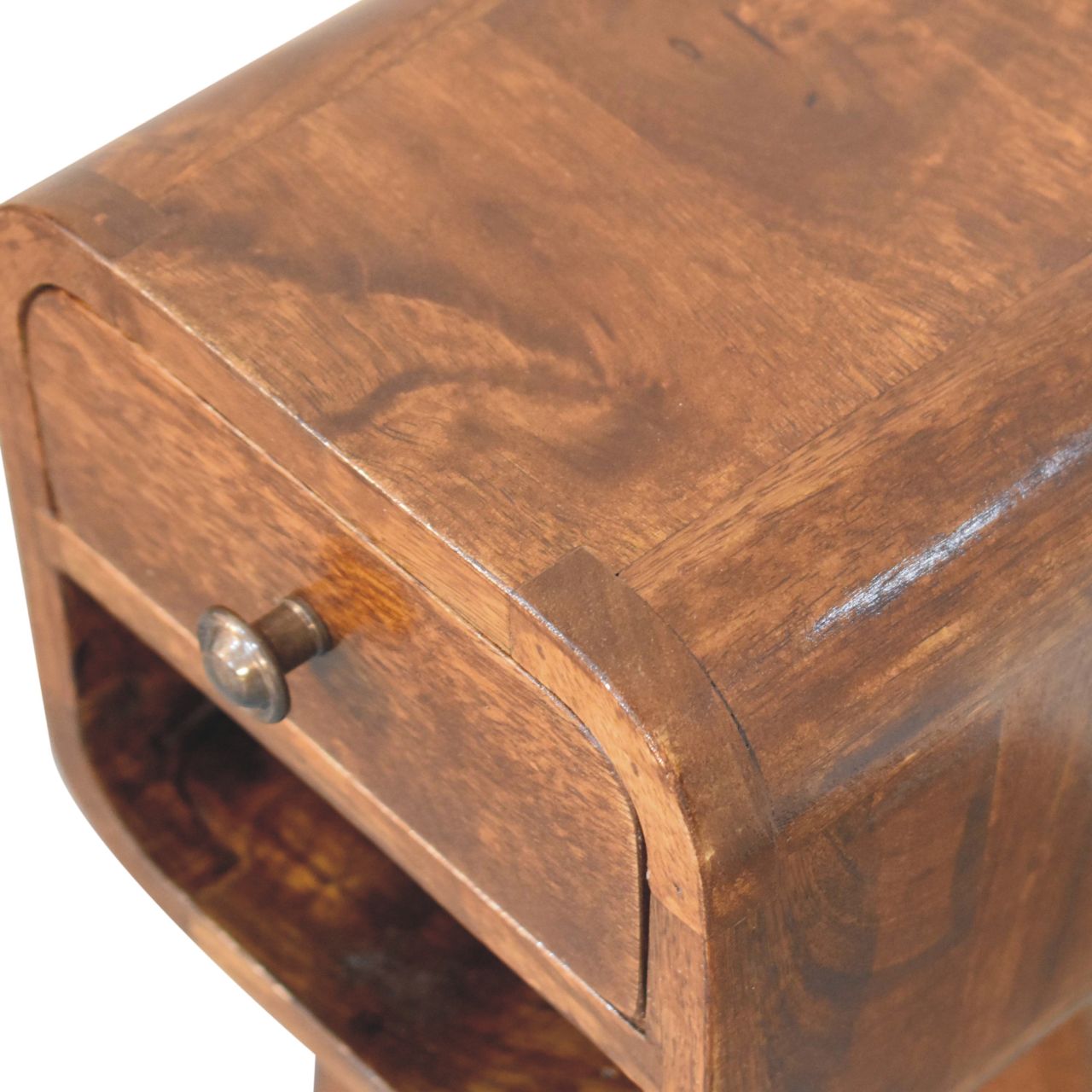 Extra Mini Chestnut Curve Lower Bedside Bedside table / chest CasaFenix