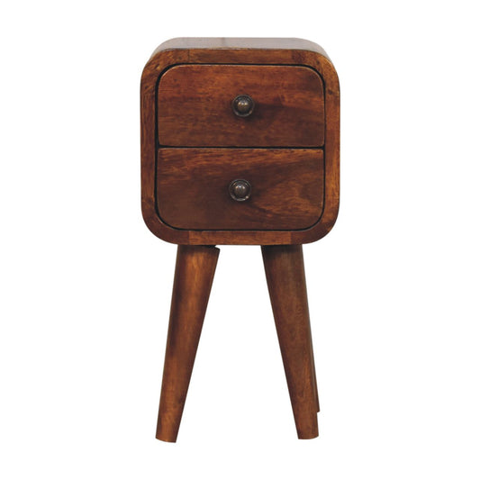 Extra Mini Curved Chestnut Bedside Bedside table / chest CasaFenix