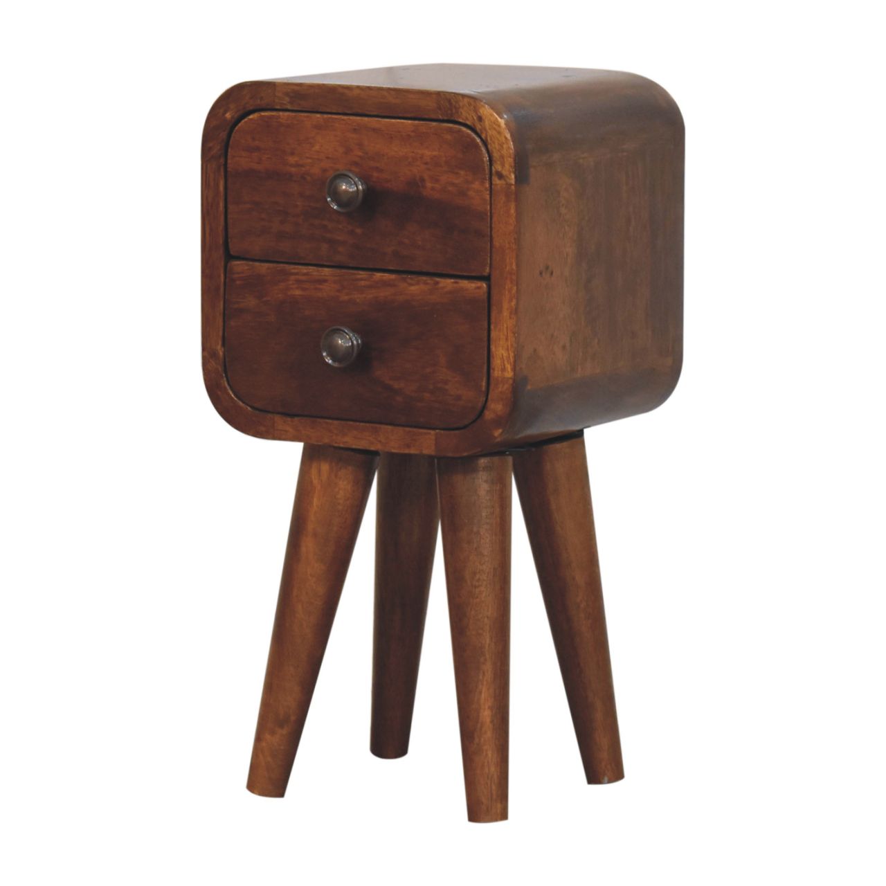 Extra Mini Curved Chestnut Bedside Bedside table / chest CasaFenix