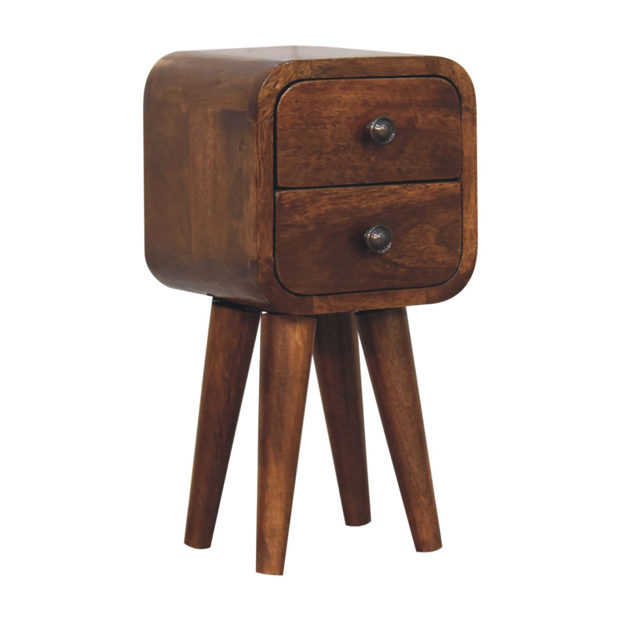 Extra Mini Curved Chestnut Bedside Bedside table / chest CasaFenix