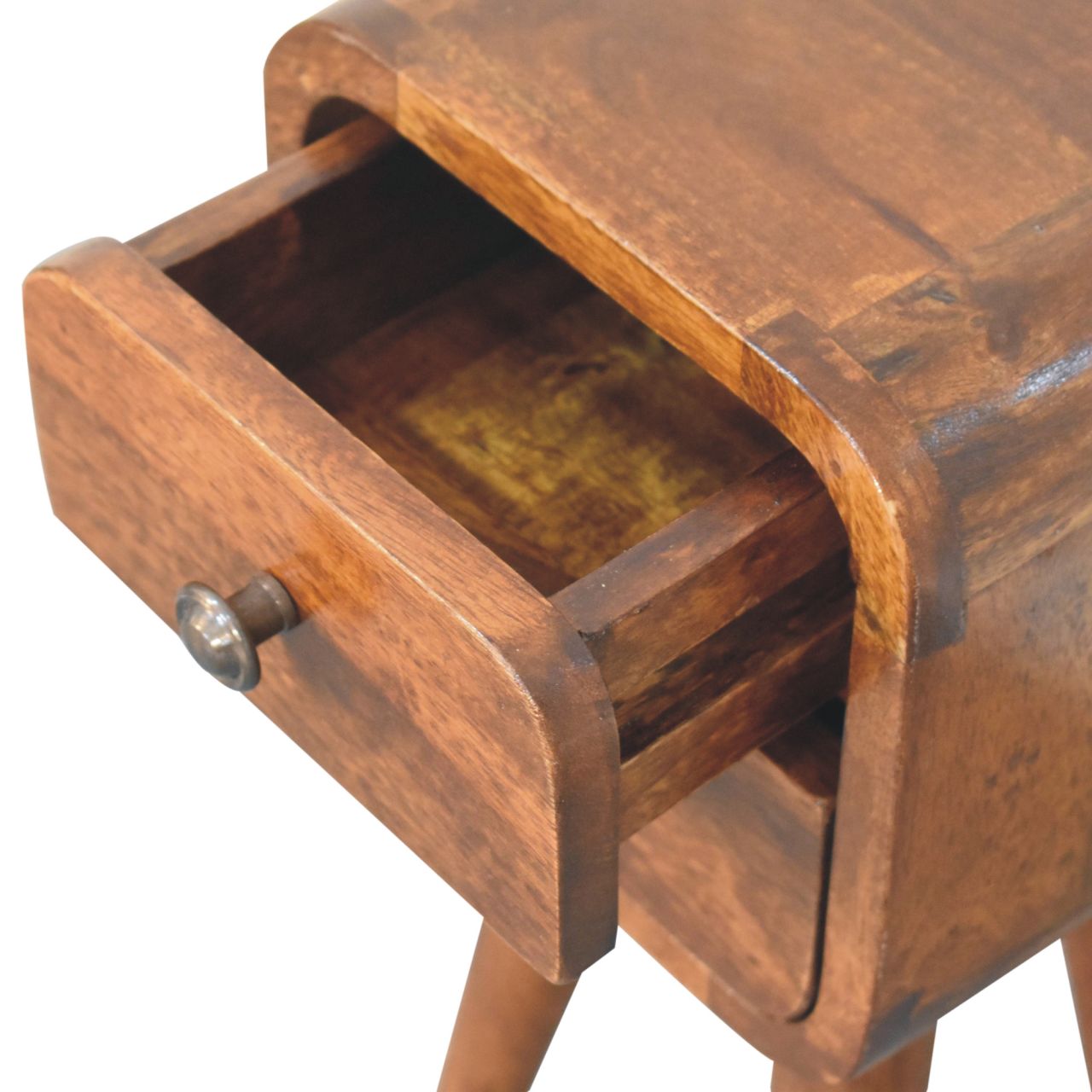 Extra Mini Curved Chestnut Bedside Bedside table / chest CasaFenix