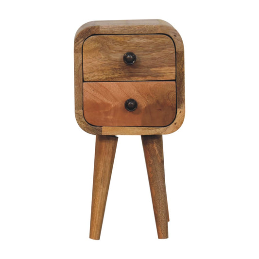 Extra Mini Curved Oak-ish Bedside Bedside table / chest CasaFenix