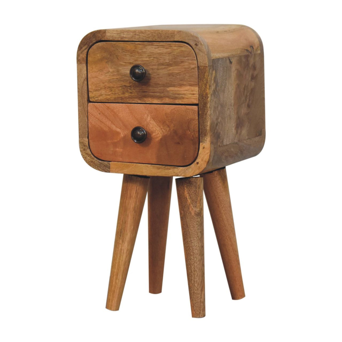 Extra Mini Curved Oak-ish Bedside Bedside table / chest CasaFenix