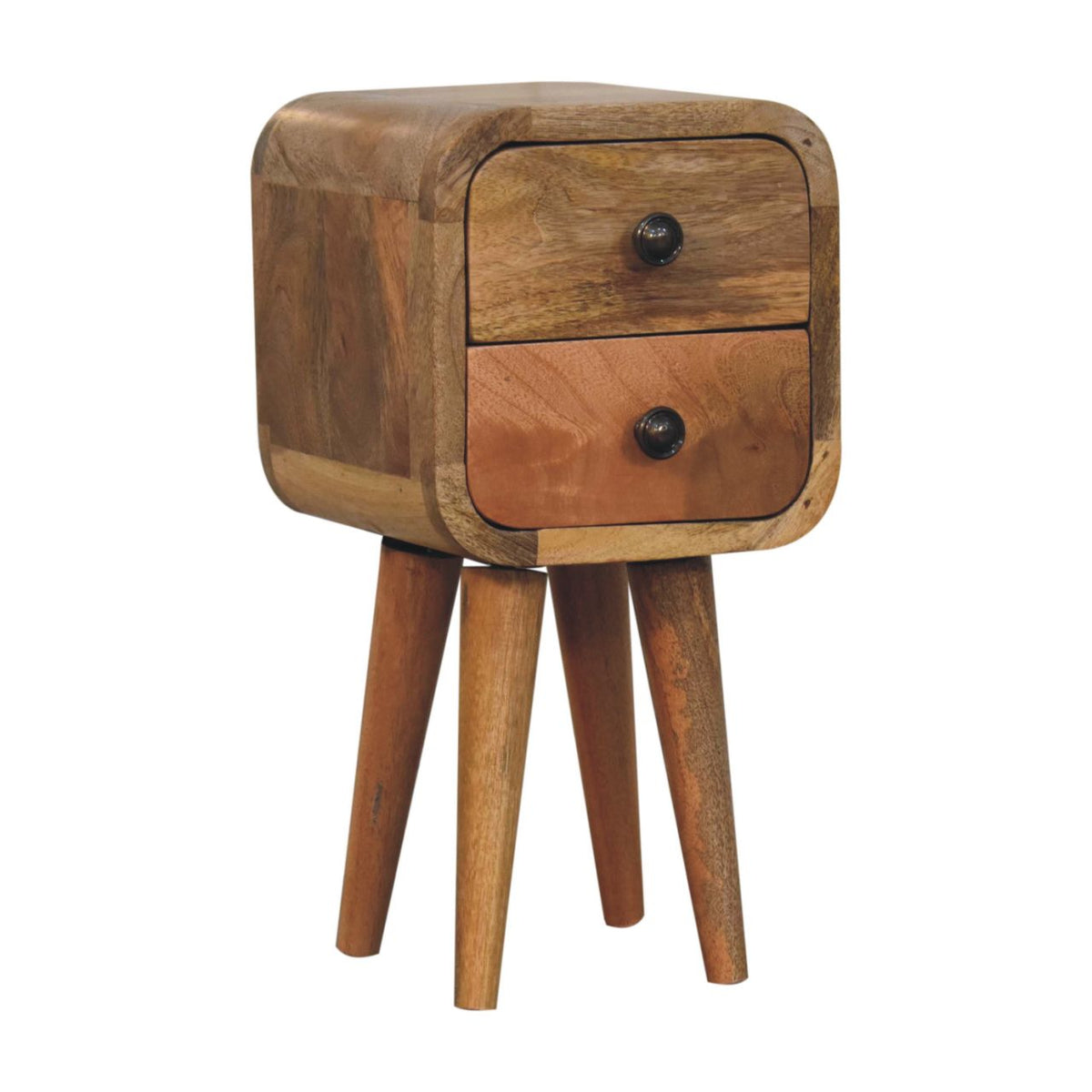Extra Mini Curved Oak-ish Bedside Bedside table / chest CasaFenix