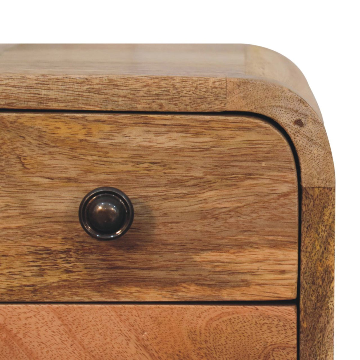 Extra Mini Curved Oak-ish Bedside Bedside table / chest CasaFenix