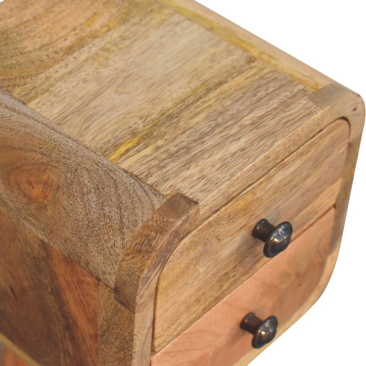 Extra Mini Curved Oak-ish Bedside Bedside table / chest CasaFenix