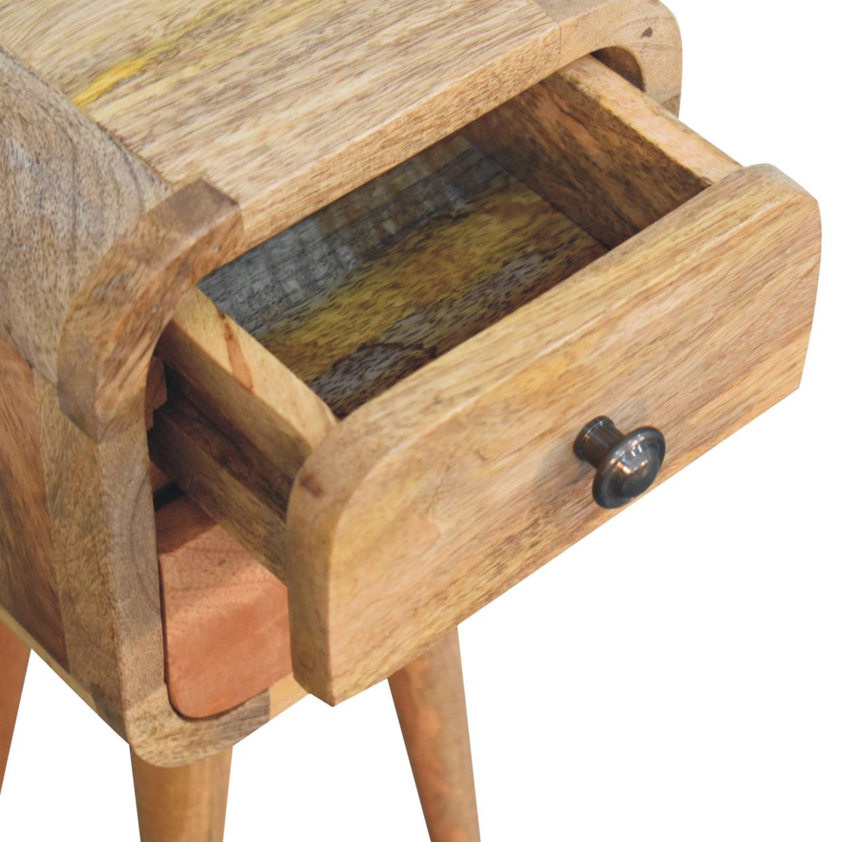 Extra Mini Curved Oak-ish Bedside Bedside table / chest CasaFenix