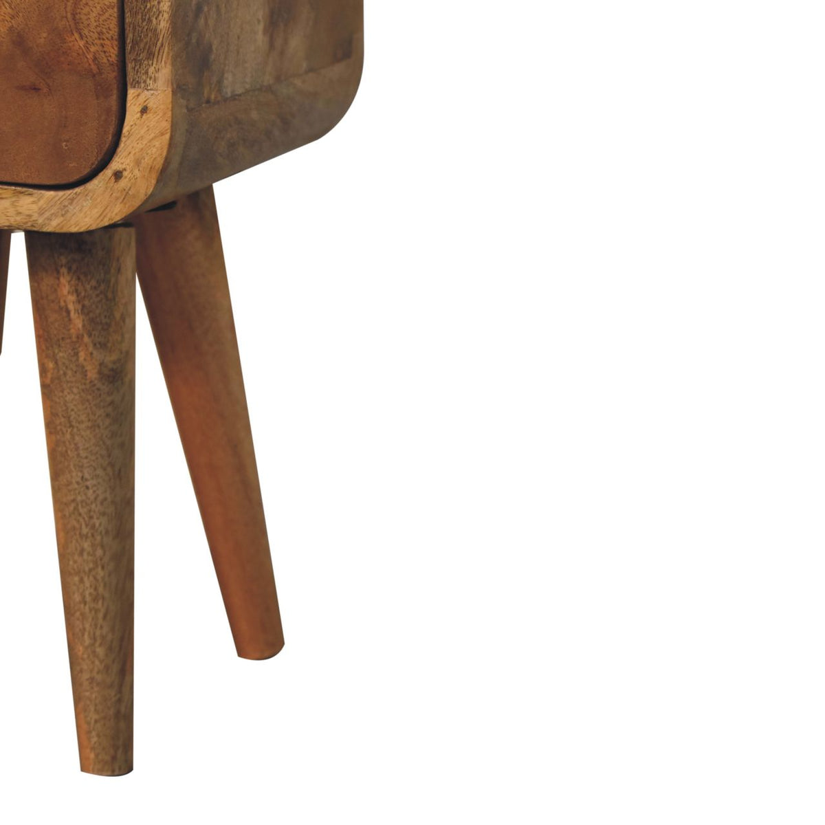 Extra Mini Curved Oak-ish Bedside Bedside table / chest CasaFenix