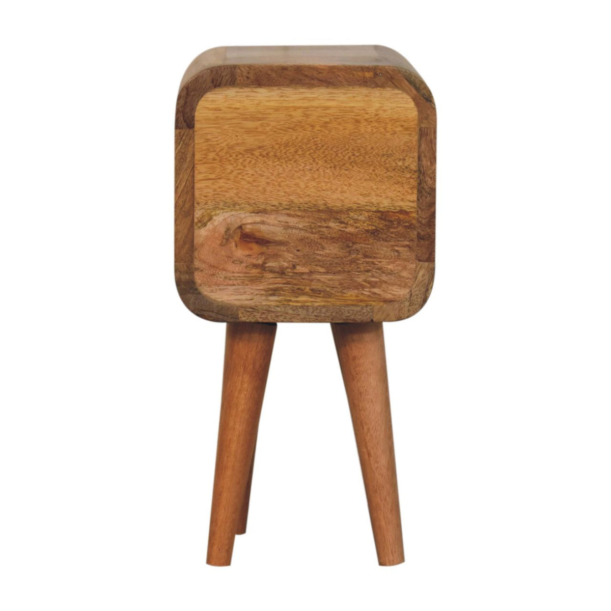 Extra Mini Curved Oak-ish Bedside Bedside table / chest CasaFenix